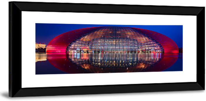 Ncpa Beijing Night Reflection Wall Art as a framed print