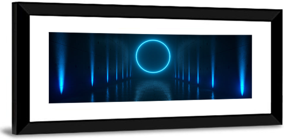 Glowing Neon Corridor Wall Art