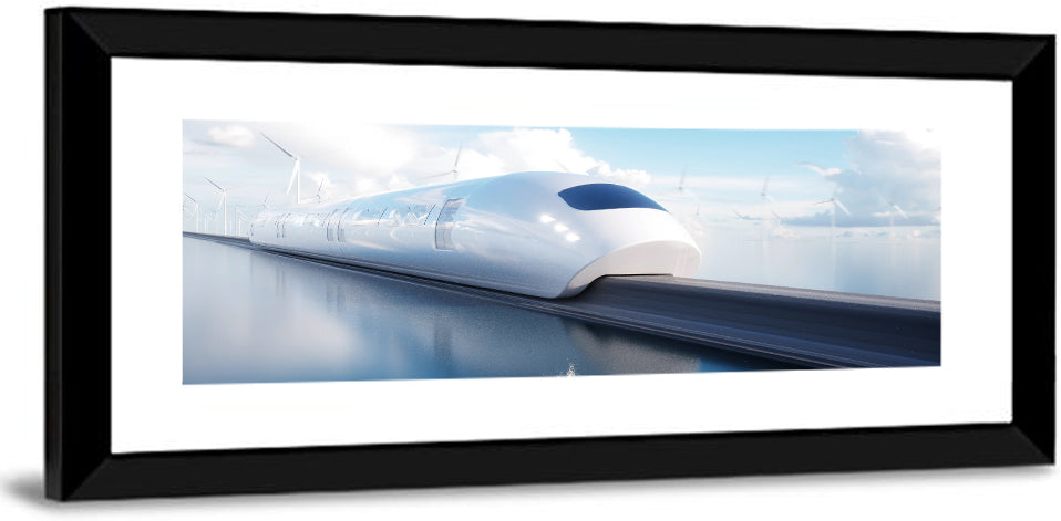Futuristic Monorail Perspective Wall Art