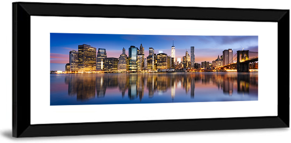 Manhattan Skyline at Twilight Wall Art