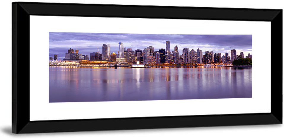 Vancouver Skyline at Twilight Wall Art