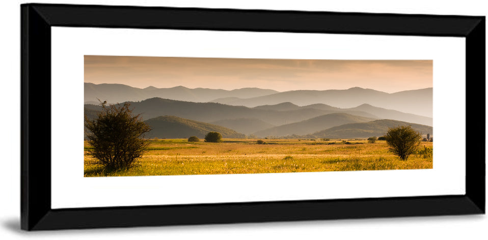Golden Hour Countryside Hills Wall Art