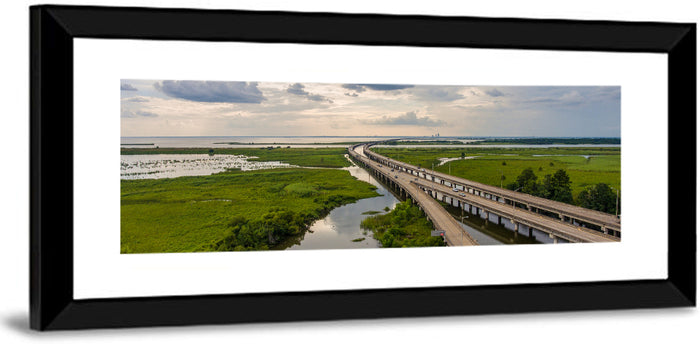 Interstate 10 Bridge Wall Art as a framed print