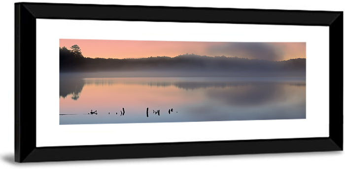 Pete's Lake at Dawn Wall Art as a framed print