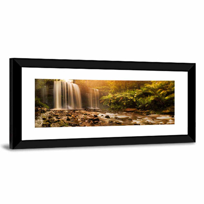 Russell Falls Golden Hour Wall Art as a framed print