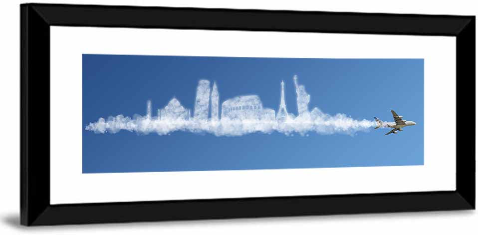 World Tour Cloud Skyline Wall Art