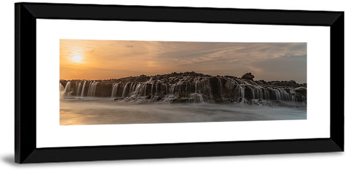 Sawarna Beach Sunset Wall Art as a framed print