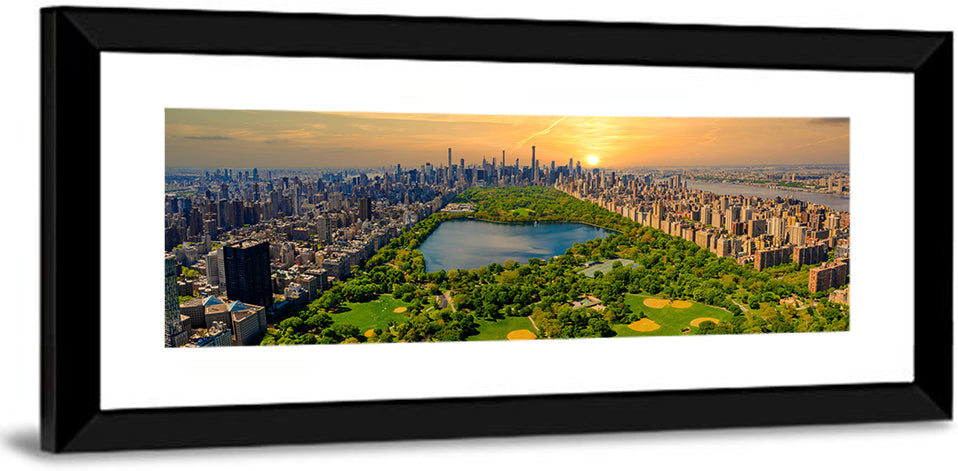 Central Park Reservoir at Dusk Wall Art