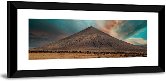 Volcanic Cone at Golden Hour Wall Art as a framed print