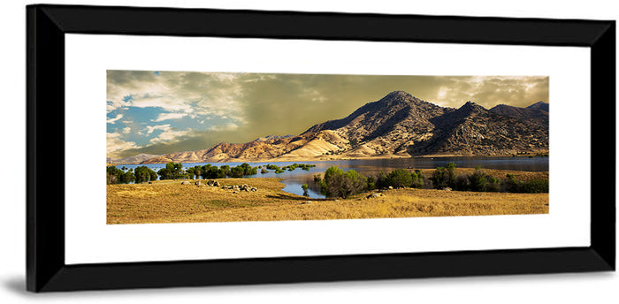 Lake Kaweah at Golden Hour Wall Art as a framed print