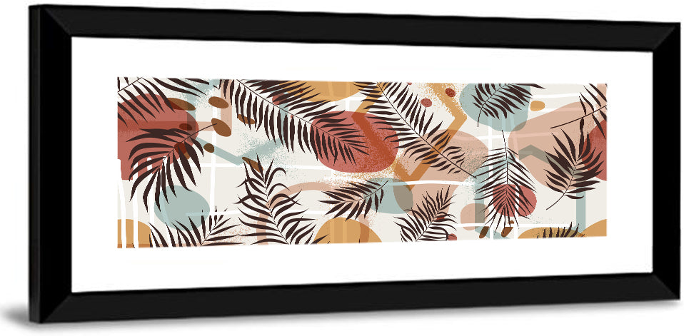 Geometric Tropical Leaves Wall Art