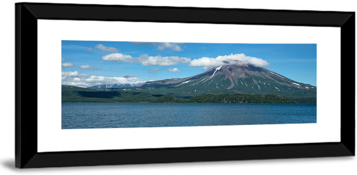 Ilyinsky Volcano Over Kuril Lake Wall Art as a framed print