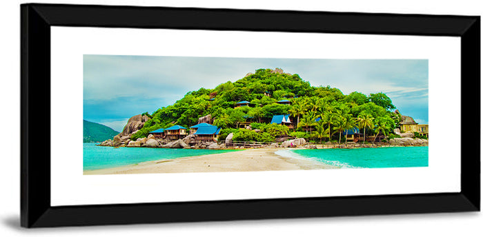 Koh Nang Yuan Sandbar Island Beach Wall Art as a framed print