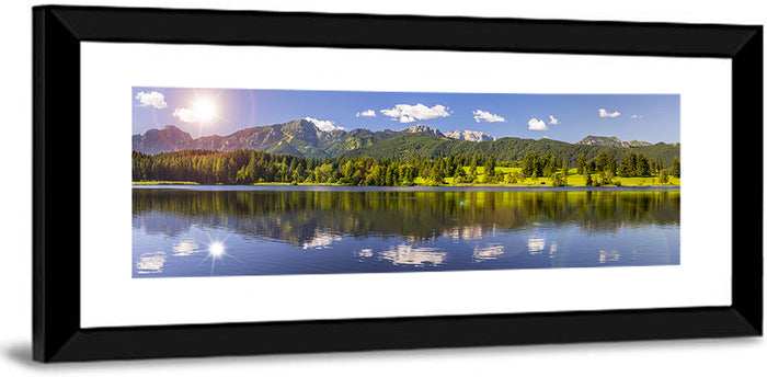 Bavarian Alpine Lake Reflection Wall Art as a framed print