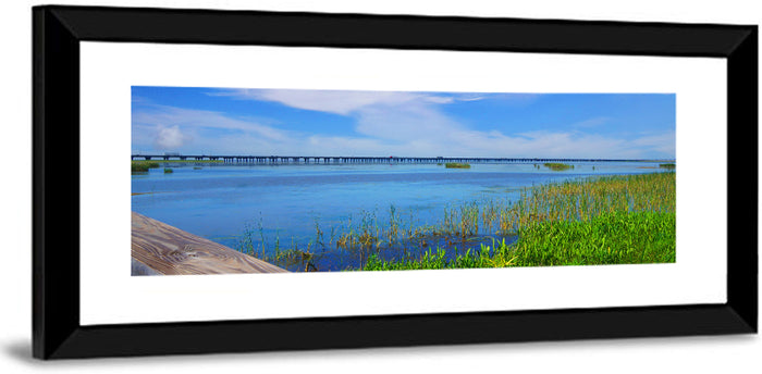 Meaher State Park Boardwalk Wall Art as a framed print