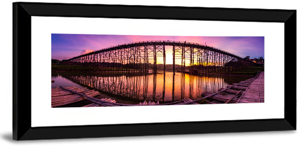 Mon Bridge Sunset, Sangkhlaburi Wall Art