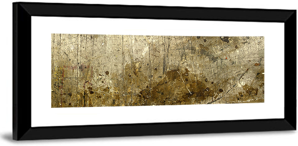 Gold Leaf Workbench Texture Abstract Wall Art