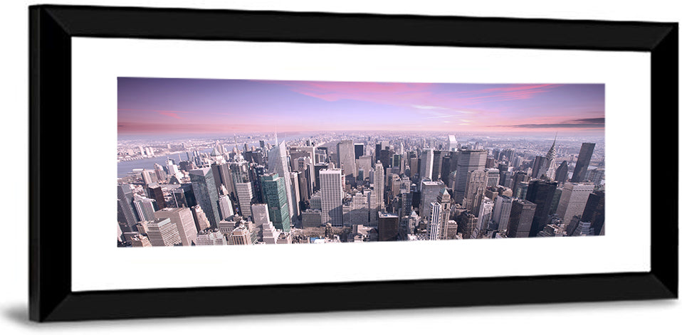 Midtown Manhattan Skyline in Purple Haze Wall Art