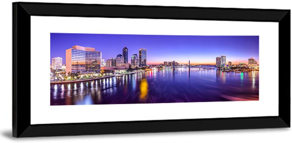 Jacksonville Twilight Skyline Wall Art