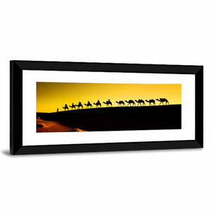 Camel Caravan Silhouette Wall Art