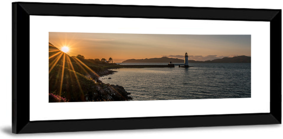 Dunollie Lighthouse Golden Hour Wall Art