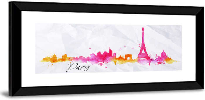 Paris Watercolor Sketch Wall Art as a framed print