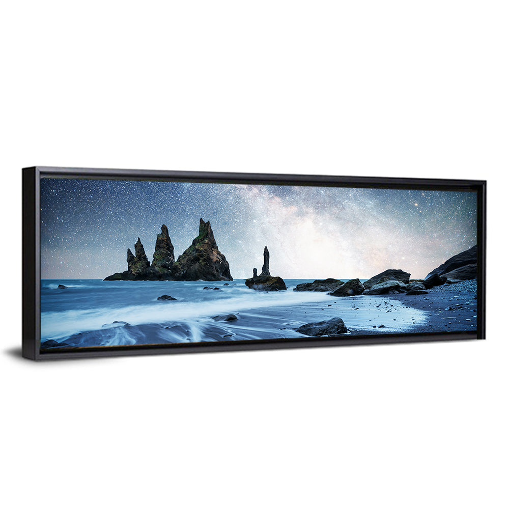 Reynisdrangar Sea Stacks Night Wall Art
