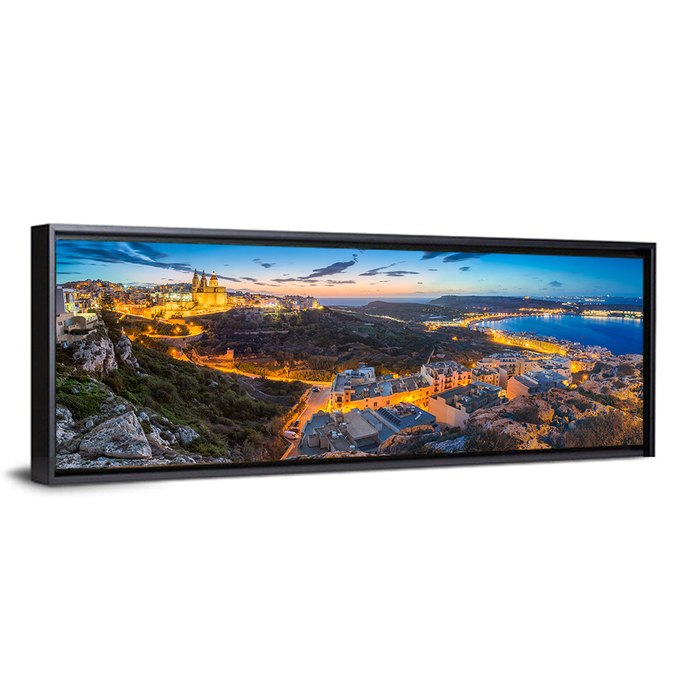 Mellieha Bay at Dusk Wall Art