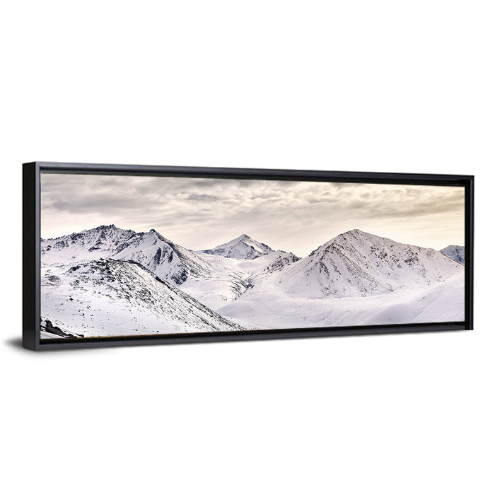 Zaili Alatay Snow Peaks Wall Art as a framed canvas