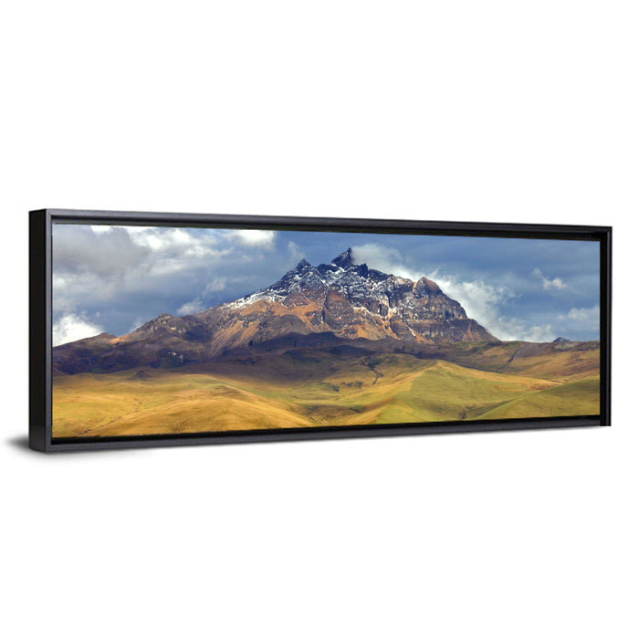 Antisana Volcano Landscape Wall Art as a framed canvas