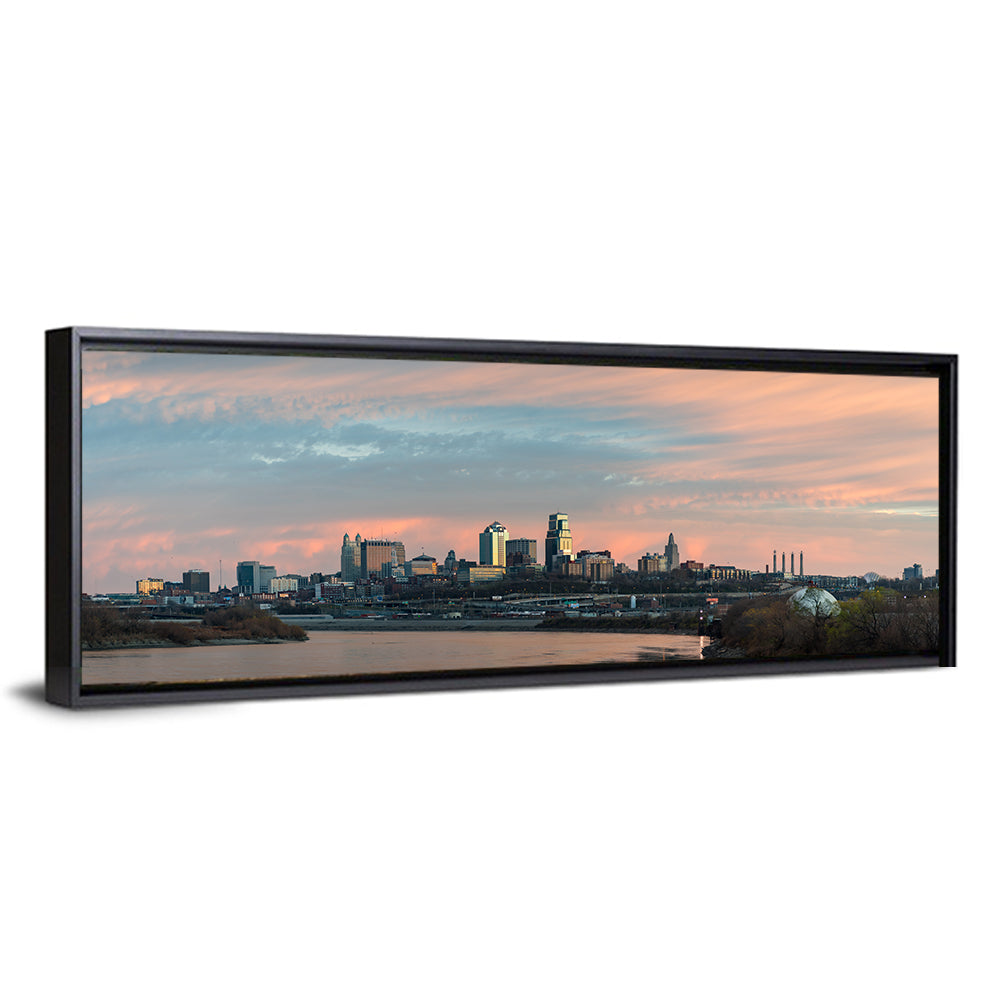 Kansas City Sunset Skyline Wall Art
