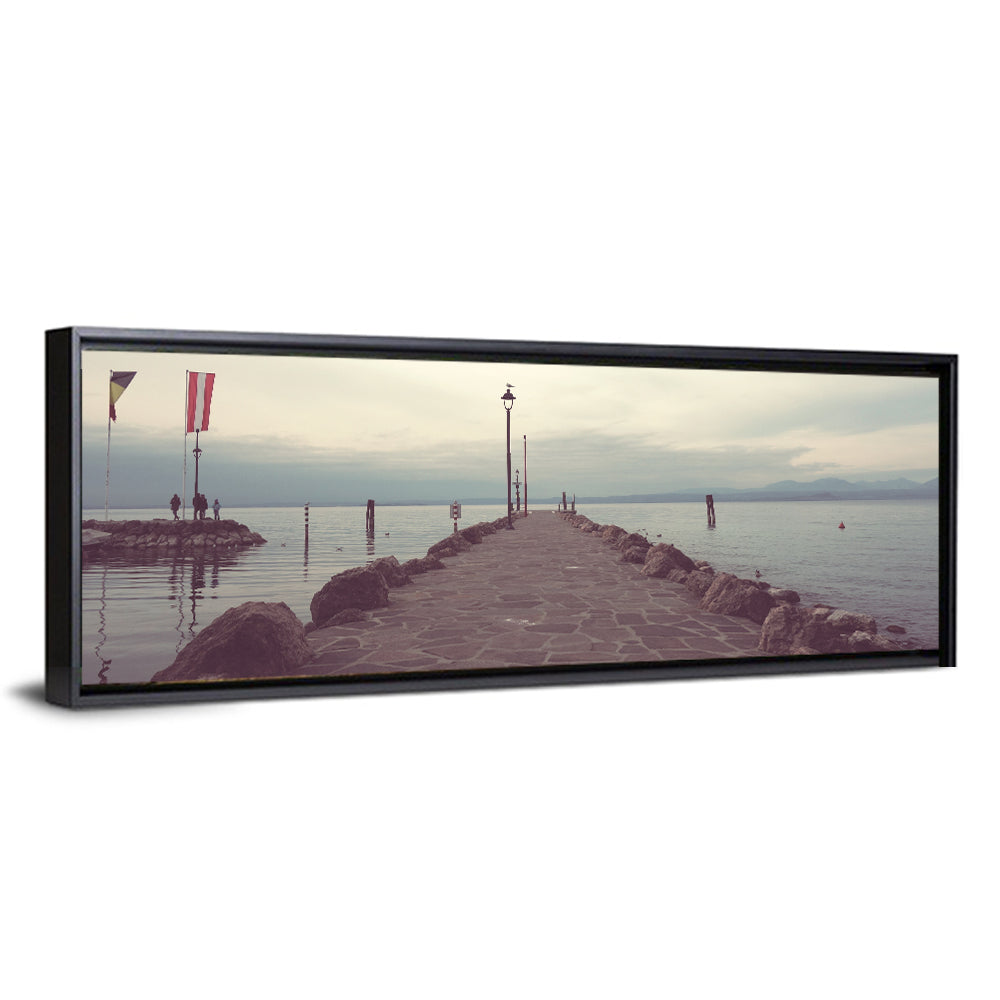 Stone Pier at Lake Garda Wall Art
