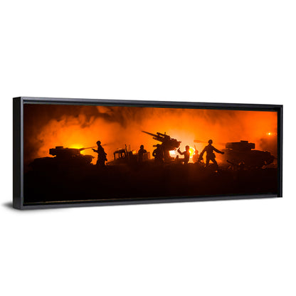 Active War Field Scene Wall Art