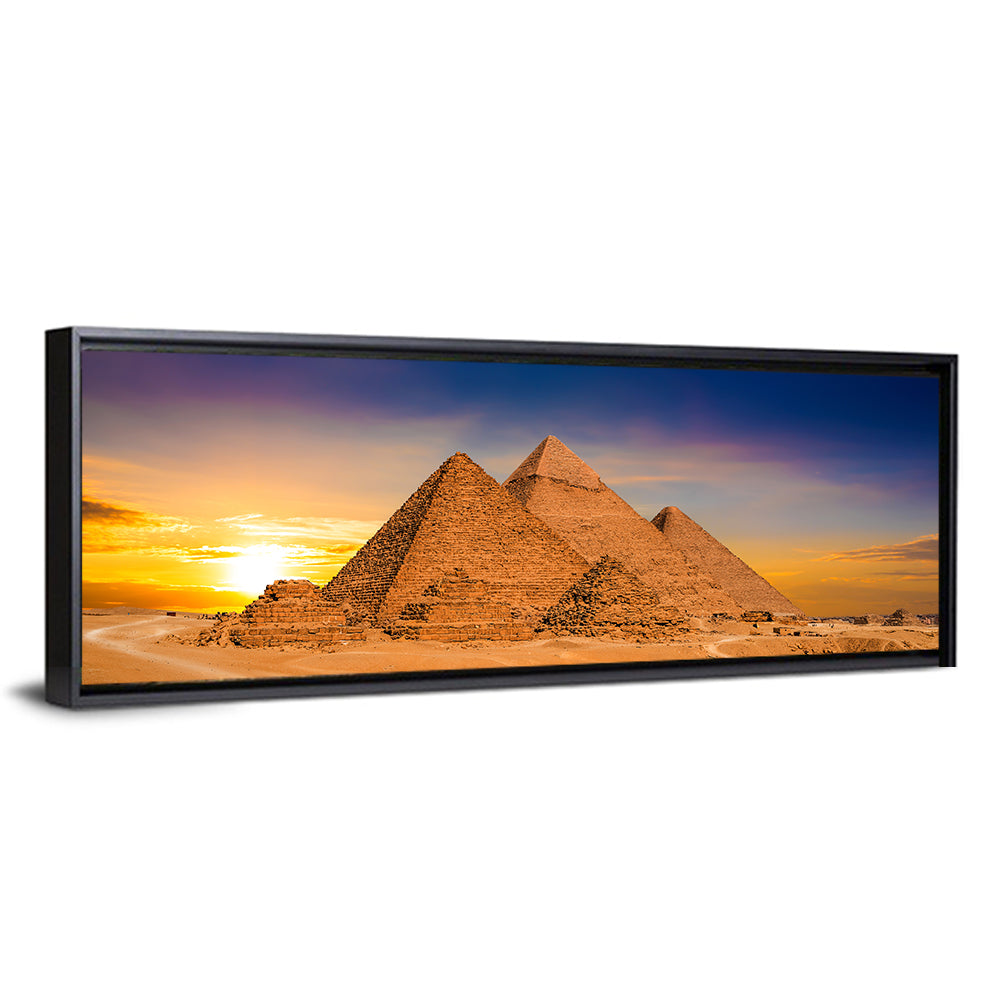 Giza Pyramids at Sunset Wall Art