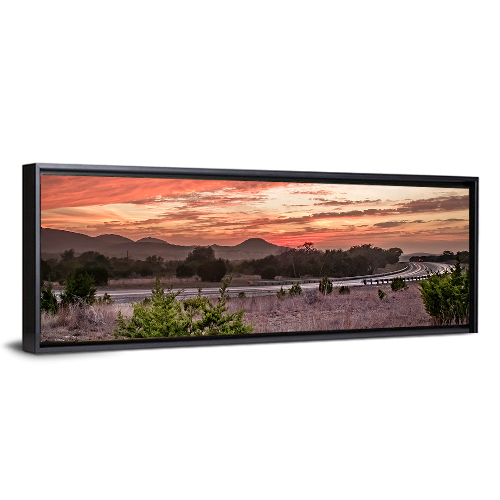 Sunset Curve on Texas Highway 16 Wall Art