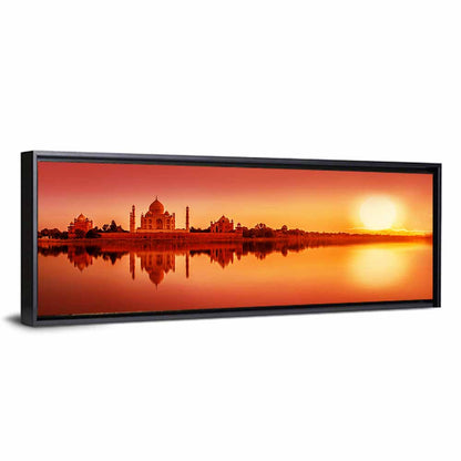 Taj Mahal Sunset Wall Art