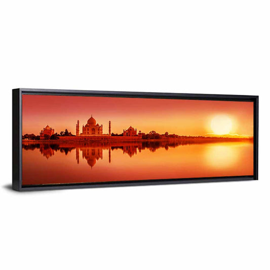 Taj Mahal Sunset Wall Art