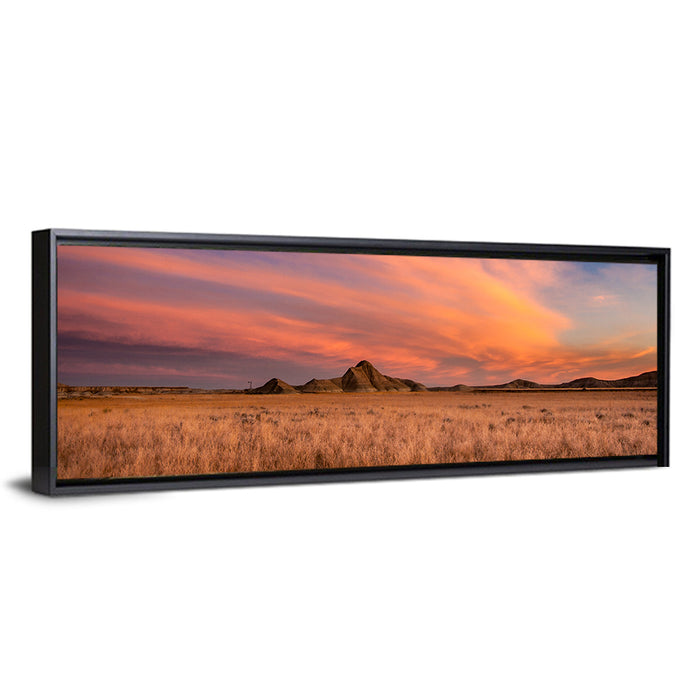 Toadstool State Park Sunset Wall Art as a framed canvas