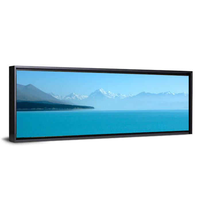 Turquoise Lake Pukaki View of Mount Cook Wall Art as a framed canvas