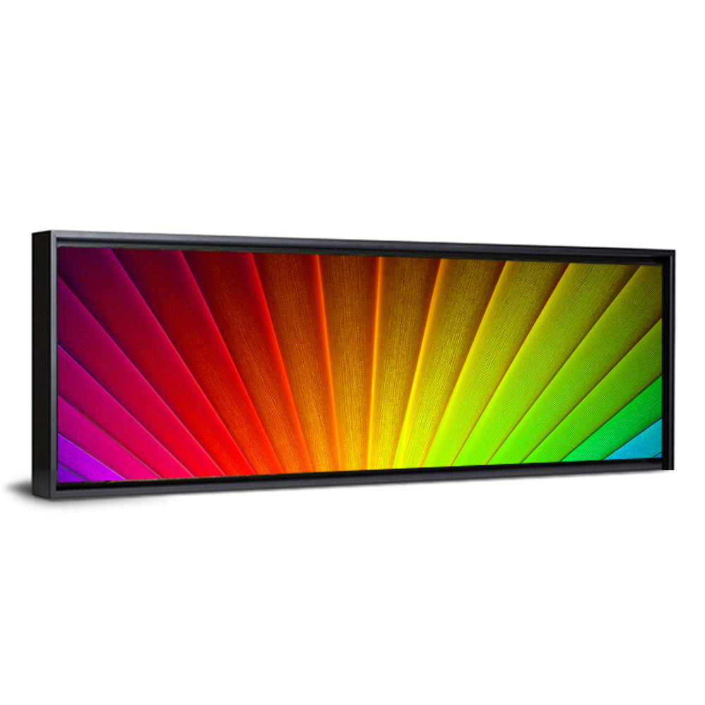 Geometric Rainbow Rays Wall Art