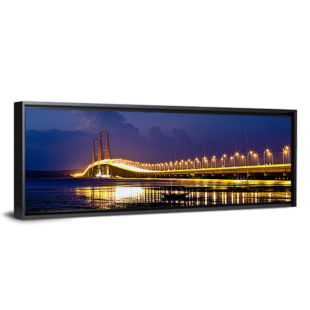 Suramadu Bridge at Dusk Wall Art