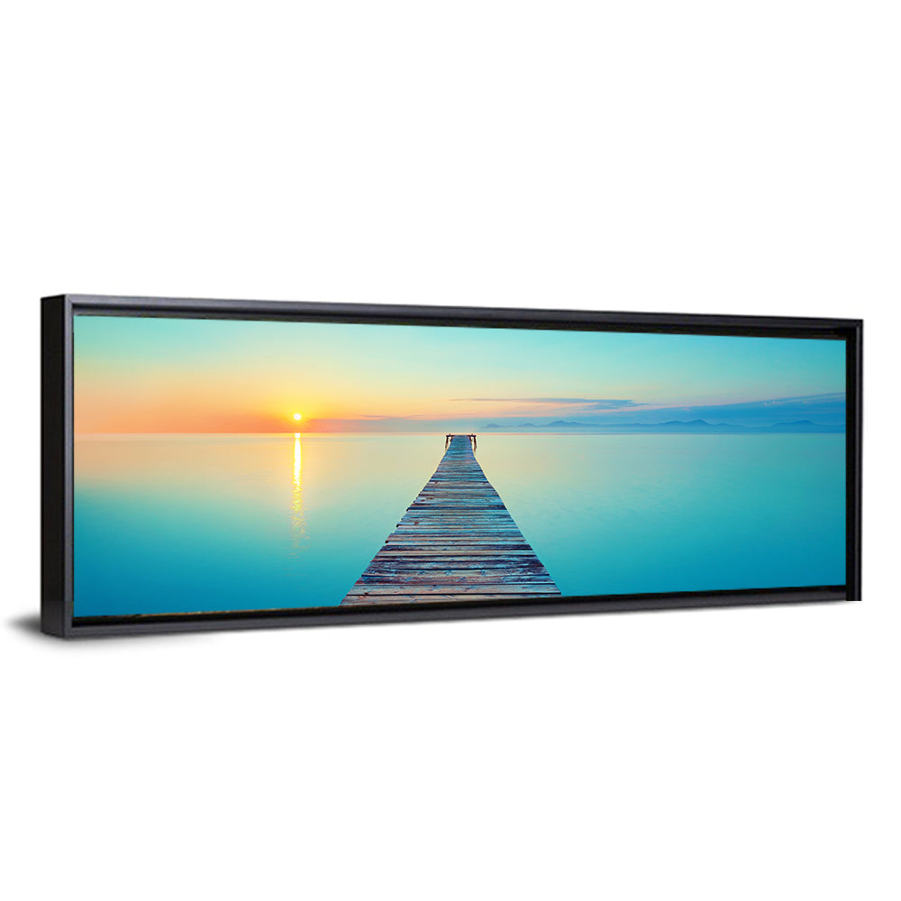 Wooden Footbridge at Sunset Wall Art