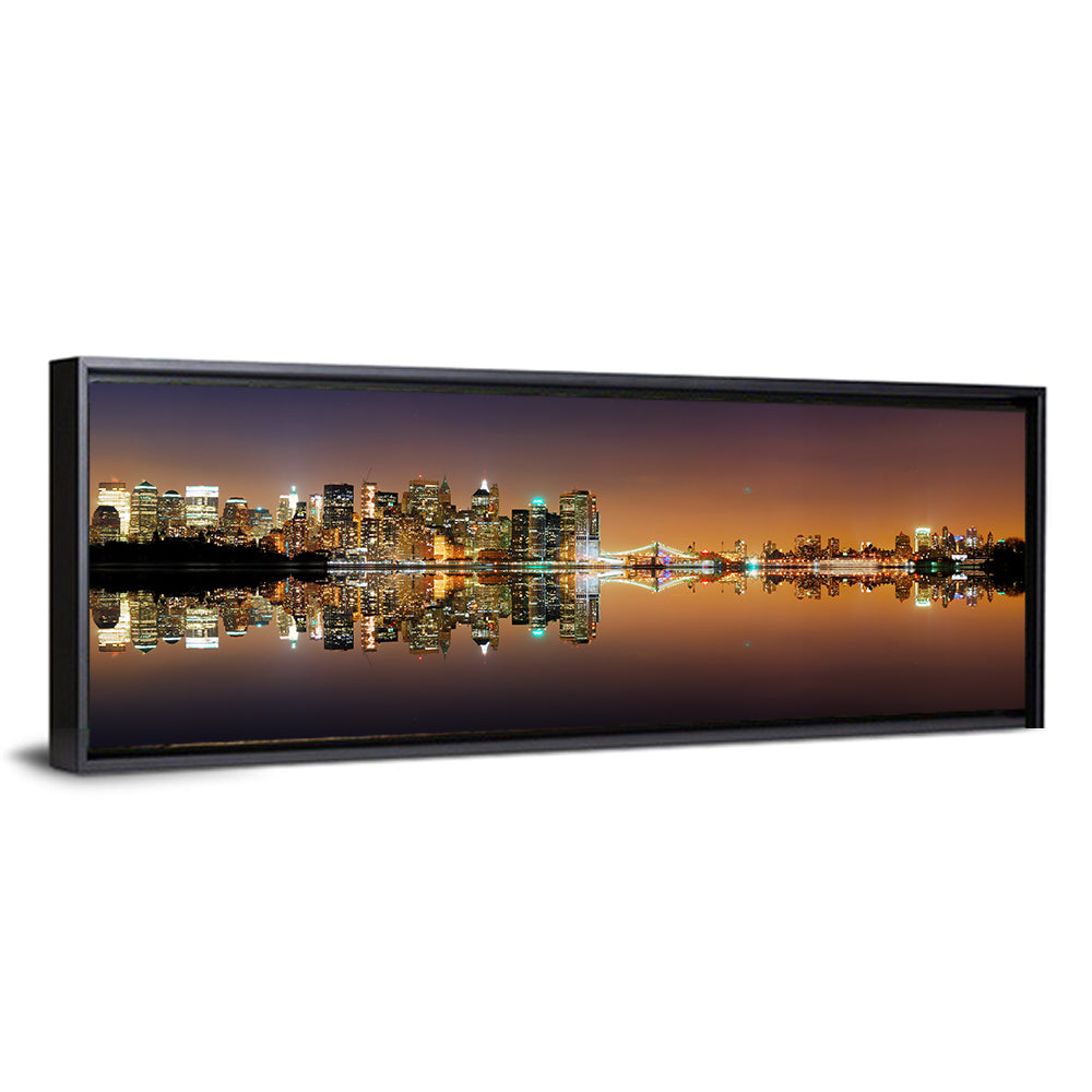 Manhattan Twilight Reflection Wall Art