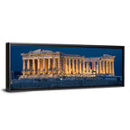 Illuminated Parthenon at Night Wall Art
