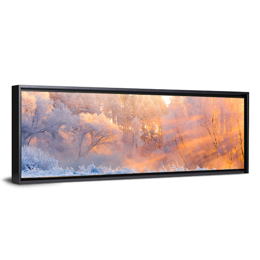 Sunlit Winter Forest Wall Art