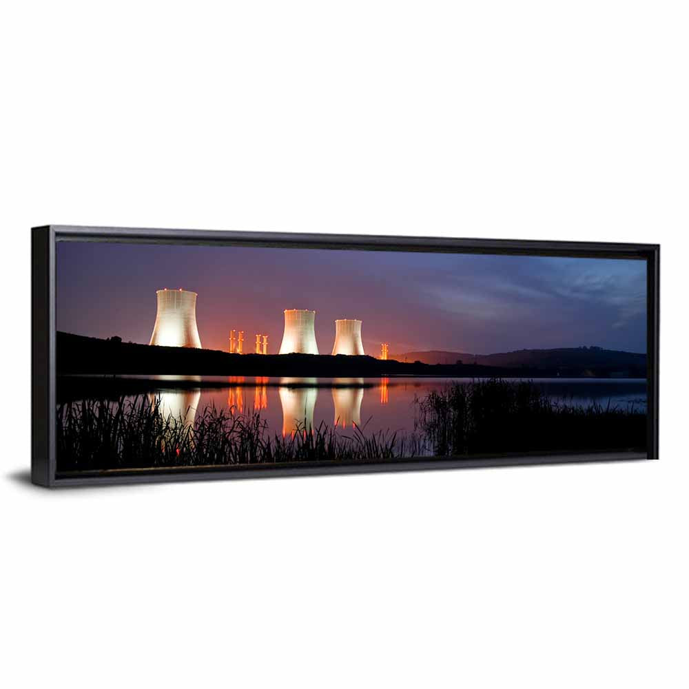 Illuminated Nuclear Cooling Towers Wall Art