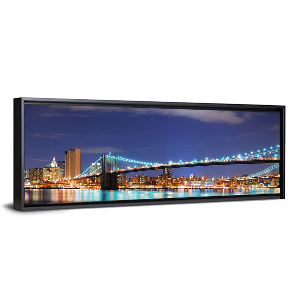 Brooklyn Bridge Night Skyline Wall Art