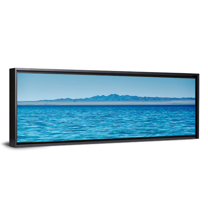 Khyargas Nuur Lake Wall Art as a framed canvas