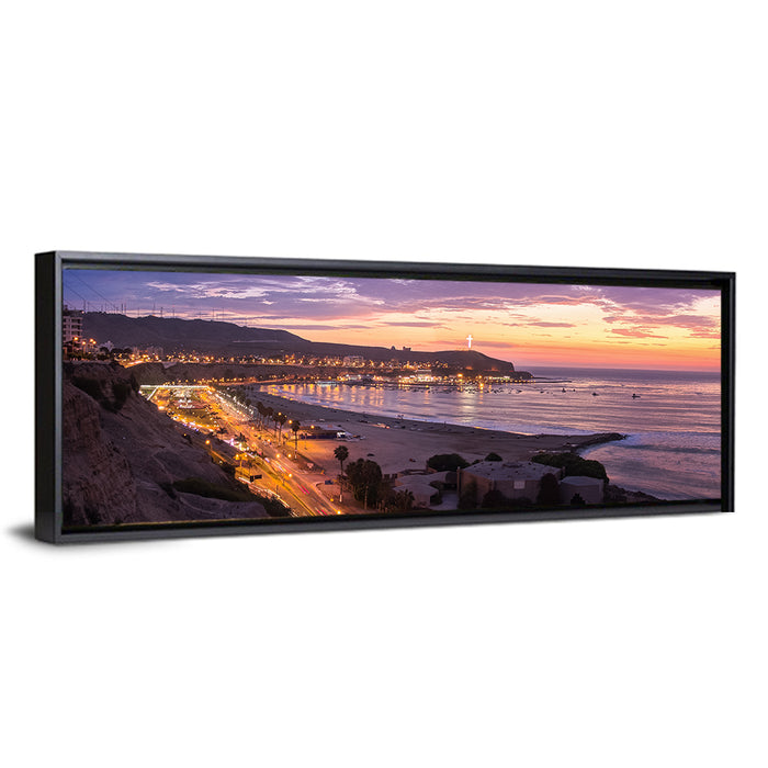 Playa Agua Dulce, Lima Wall Art as a framed canvas