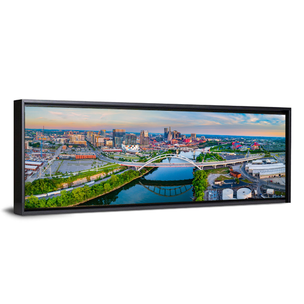 Nashville Skyline at Golden Hour Wall Art